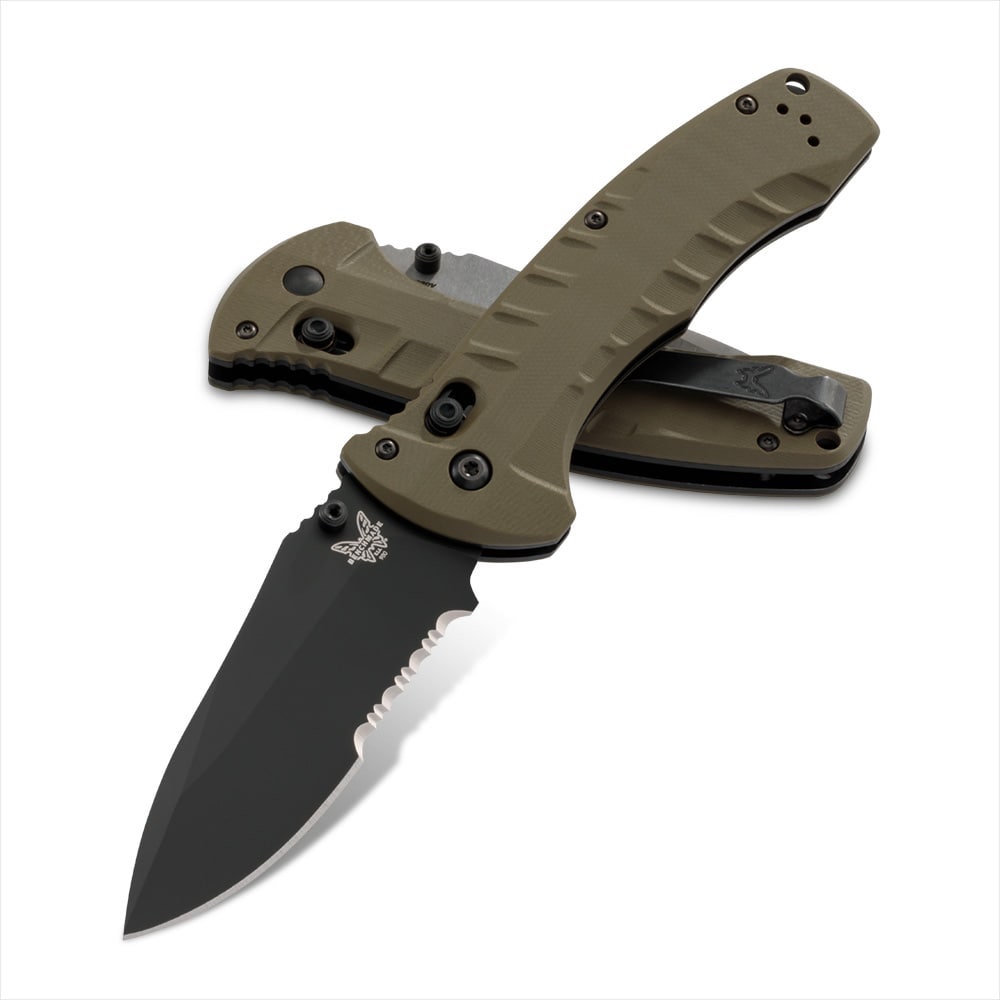 ベンチメイド タレット ブラック直波コンビ刃 BENCHMADE Turret-